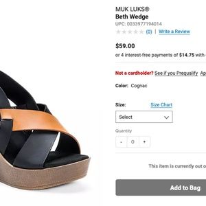 NEW Muk Luks " Beth " Wedge Sandals size 9